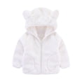 thumbnail image 1 of Baby Hoodie Jacket Coat Bear Ear Zipper Up Jacket Coat Tops Thick Warm Coat Tops Winter Clothes 0-12 Months, 1 of 3