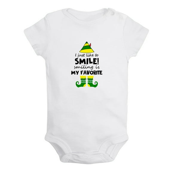 Baby I Just Like to Smile Smiling is My Favorite Funny Romper Newborn Bodysuit Infant Jumpsuits Cotton Graphic Outfits