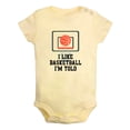 thumbnail image 1 of Baby I Like Basketball I'm Told Funny Rompers Newborn Baby Bodysuits Infant Jumpsuits Kids Cotton Graphic One-Piece Outfits, 1 of 5