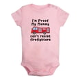 thumbnail image 1 of Baby I'm Proof My Mommy Can't Resist Firefighters Funny Rompers Newborn Baby Bodysuits Infant Jumpsuits Kids Cotton Graphic One-Piece Outfits, 1 of 5