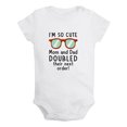 thumbnail image 1 of Baby I'm So Cute Mom And Dad Doubled Their Next Order Funny Rompers Newborn Baby Bodysuits Infant Jumpsuits Kids Cotton Graphic One-Piece Outfits, 1 of 5