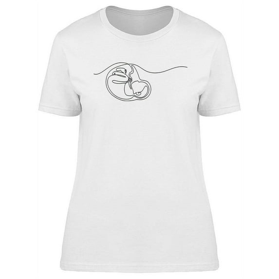 Baby In Womb T-Shirt Women -Image by Shutterstock, Female 3X-Large