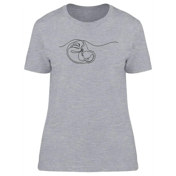 Baby In Womb T-Shirt Women -Image by Shutterstock, Female Medium