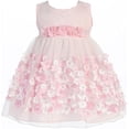 thumbnail image 1 of Baby & Infant Flower Girl Dress Tulle Overlay Satin Dress Pink XL KD333, 1 of 2