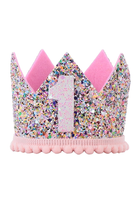 Baby Infant Newborn 1st Birthday Party Hat Crown Headdress Hair Accessory