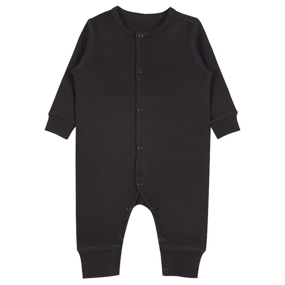 Baby Infant Onesies Soft Cotton Knit Bodysuit Toddlers Newborn Clothes 3M-18M Long Sleeve Button Up Rompers (9-12 Months, Black)