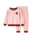 thumbnail image 1 of Baby Pajamas Thermal Underwear Set Soft Warm Crewneck Top and Long Johns with Lined Fall Winter Outfit Clothes for Toddler Baby Boys Girls 2 Pieces Outfit 6T, 1 of 3