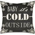 Baby It‘s Cold Outside Decor Throw Pillow Covers Christmas Chalkboard
