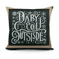 thumbnail image 1 of Baby It's Cold Outside Pillow Covers,  Linen Throw Pillow Case Cushion Cover, 1 of 5
