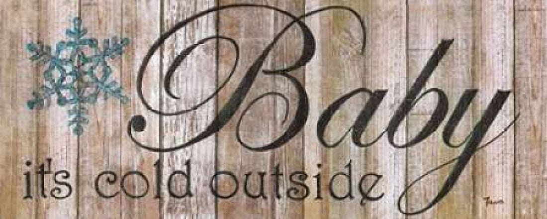 Baby Its Cold Canvas Art - Janet Tava (10 x 20)