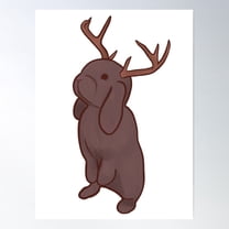 Baby Jackalope Poster Wall Art, Modern Wall Decor For Living Room Bedroom, 16x24 UNFRAMED