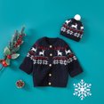 thumbnail image 1 of Baby Jacket Winter Red Christmas Reindeer Newborn Infant Boys Girls Knitted Coats Casual Long Sleeves Button Up Toddler Knitwear, 1 of 7