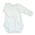 thumbnail image 1 of Baby Jay 100% Cotton Long Sleeve Snap Crotch One Piece Onesie Bodysuit (18-24 Months, White), 1 of 1