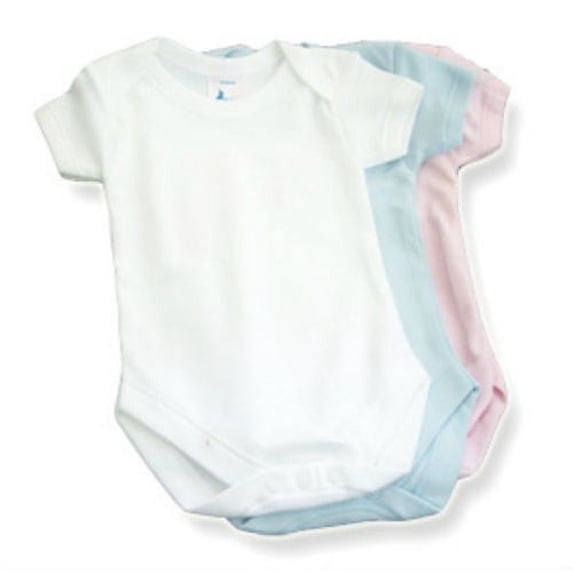 Baby Jay 100% Cotton Short Sleeve Snap Crotch One-Piece Onesie Bodysuit (24-36 Months, Pink)