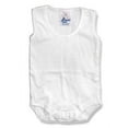 thumbnail image 1 of Baby Jay 100% Cotton Sleeveless Snap Crotch One-Piece Onesie Bodysuit (0-3 Months, White), 1 of 1