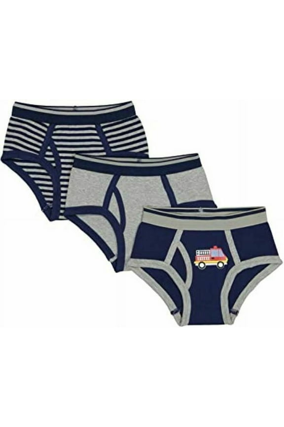 Navy Tagless Cotton Boys Briefs 3 Pack Ultra Soft Boys Underwear 8 Year