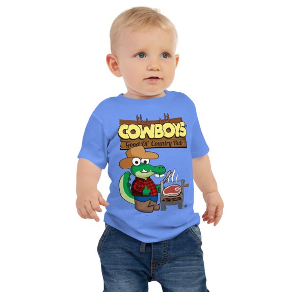 Baby Jersey Short Sleeve Tee (Heather Columbia Blue, 6-12m)