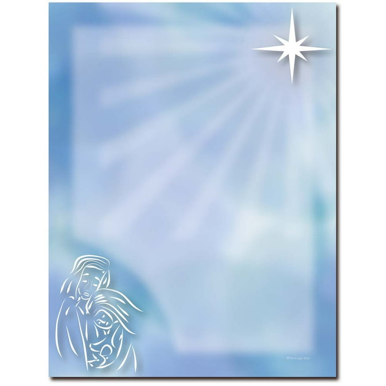 Baby Jesus Christmas Holiday Letterhead Laser Inkjet Printer