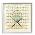 thumbnail image 1 of Baby Jesus Cradle Away In Manger Musical Script Religious Framed Art Print Wall Art, 17x17, 1 of 7