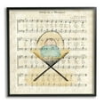thumbnail image 1 of Baby Jesus Cradle Away In Manger Musical Script Religious Framed Art Print Wall Art, 17x17, 1 of 8