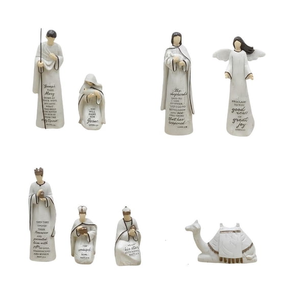 Baby Jesuses Holy Family Statue Miniature Christmas Nativity Scene Sculpture Xmases Indoor Home Table Holiday Decors