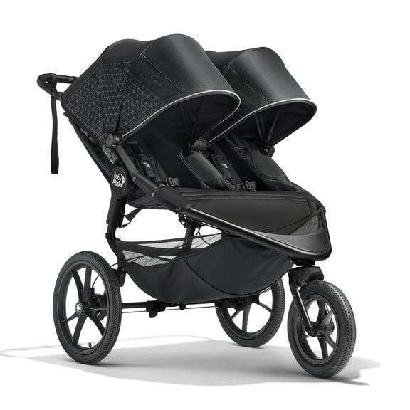 Baby Jogger Summit X3 Double Jogging Stroller, Midnight Black