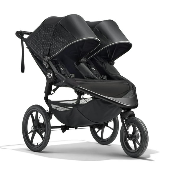 Baby Jogger Summit X3 Double Jogging Stroller, Midnight Black
