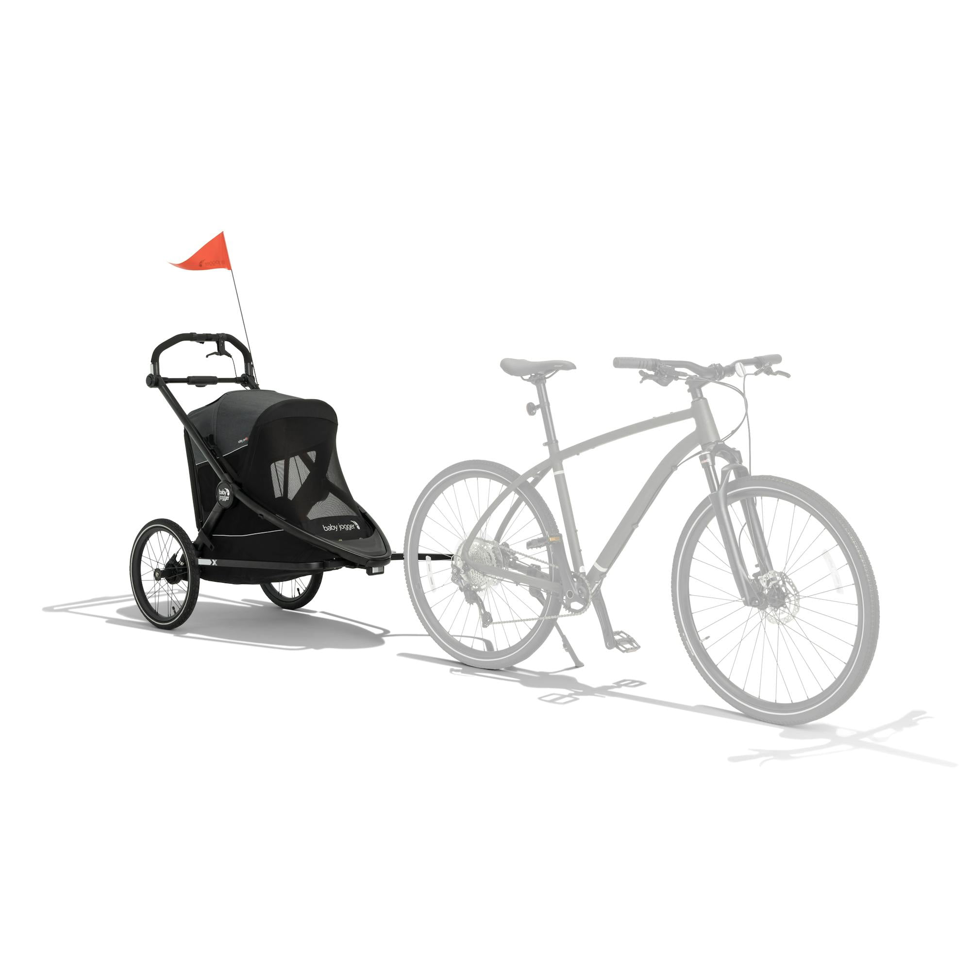 Baby Jogger city prix jogger x bike trailer x shield bundle, Ambition Black
