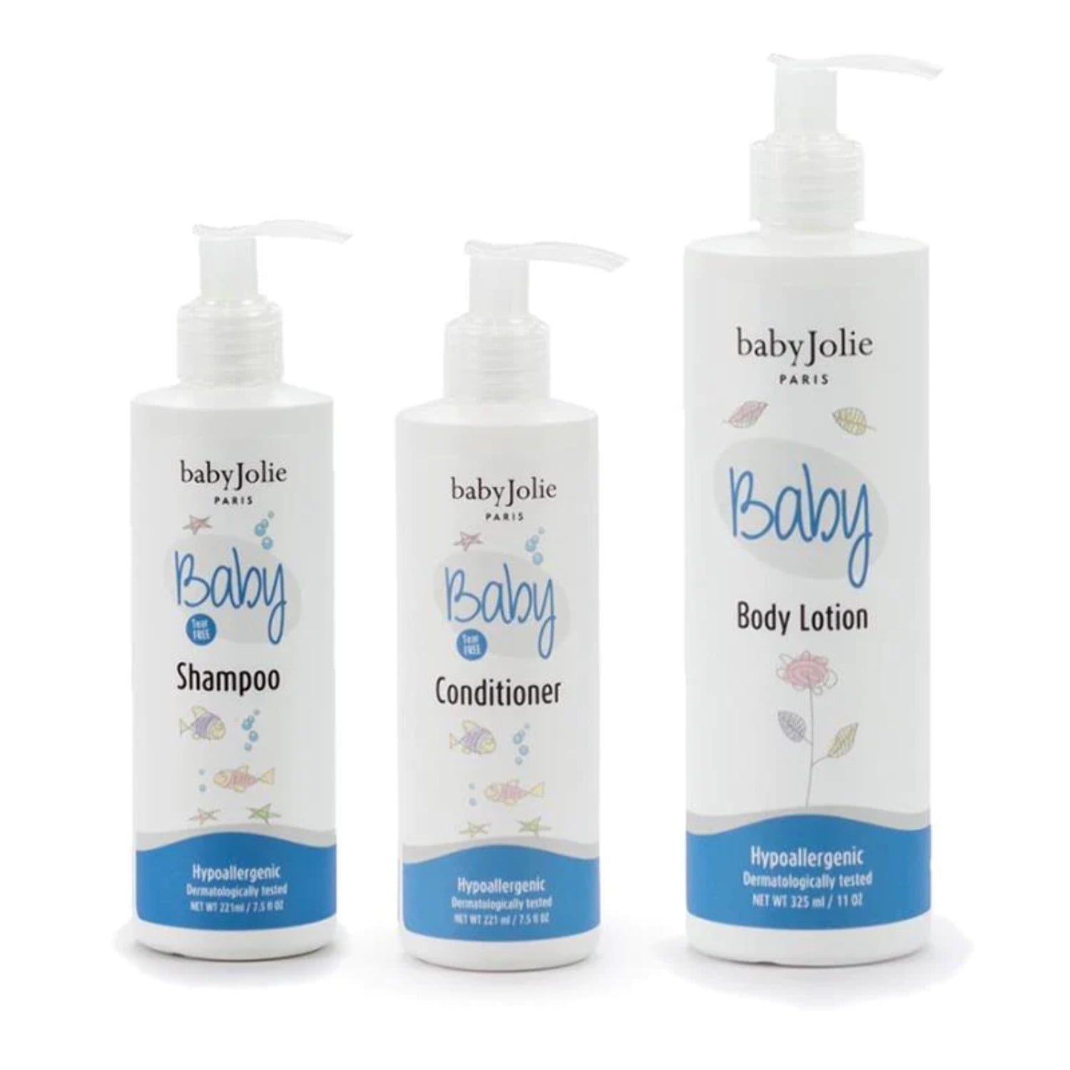 Baby Jolie 3Pk Baby Bath Bundle (Shampoo, Conditioner Lotion