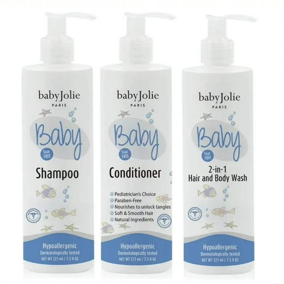 Baby Jolie - Baby Bath Time Set (Shampoo, Conditioner, 2 In 1 Hair And Body Wash)