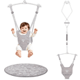 thumbnail image 1 of Baby Jumper, Baby Doorway Jumper with Adjustable Strap, Protable Baby Jumpers and Bouncers, Easy to Assemble, Toddler Bouncer Jumper with Floor Mat, Gray, 1 of 8