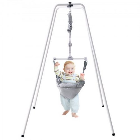 Baby Jumper with Stand, Height-Adjustable Baby Jumpers and Bouncers, 35LBS Loading Toddler Infant Jumper for 3+ Months, Quick-Folding Indoor/Outdoor Jumper Exerciser Gift for Babies