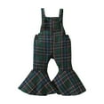 thumbnail image 1 of Baby Jumpsuit Unisex Toddler Baby Girl Lattice Print Jumpsuits Printing Strap Romper Pants New Casual Winter Jumpsuits Green 18-24 Months, 1 of 9