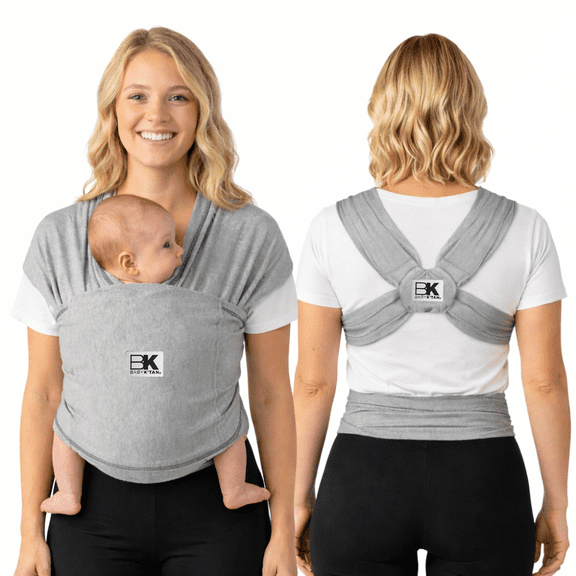 Baby K’tan Original Baby Wrap Carrier, Infant and Child Sling Pre-Wrapped  for Babywearing No Tying or Rings  Carry Newborn up to 35 lbs  Heather Grey SIZE X-SMALL| WOMEN SIZE: 2-4 | SEE SIZE CHART