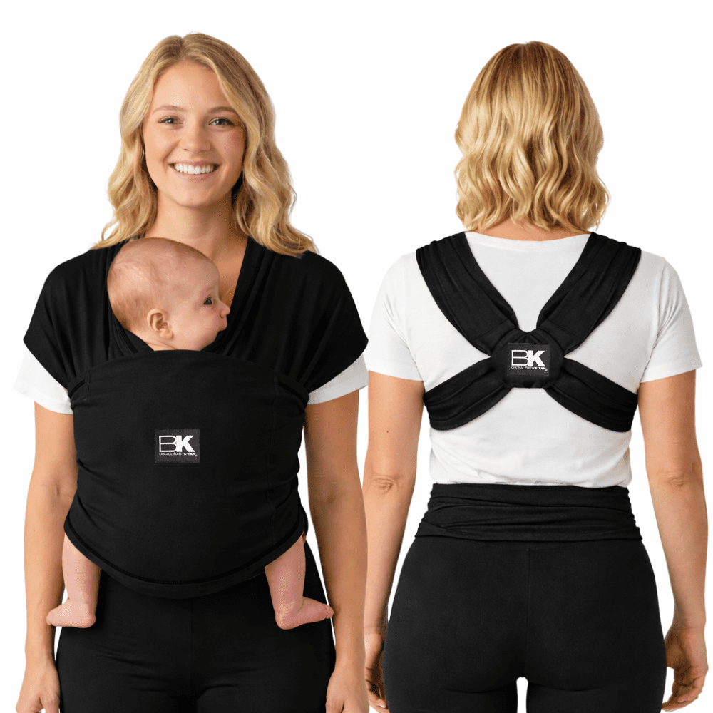 Baby K’tan Original Baby Wrap Carrier, Infant and Child Sling - Pre-Wrapped Holder for Babywearing  No Tying or Rings -Carry Newborn up to 35 lbs Black| SIZE X-SMALL| WOMEN SIZE: 2-4 | SEE SIZE CHART