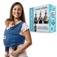 thumbnail image 1 of Baby K’tan Original Baby Wrap Carrier, Infant and Child Sling - Pre-Wrapped Holder for Babywearing - No Tying or Rings - Carry Newborn up to 35 lbs, Denim (X-Large), Women 2-4 , Men up to 36, 1 of 10