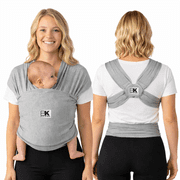 Baby K’tan Original Baby Wrap Carrier Infant and Child Sling Pre Wrapped Holder for Babywearing  No wrapping, Carry Newborn up to 35 lbs HEATHER GRAY| SIZE: LAR