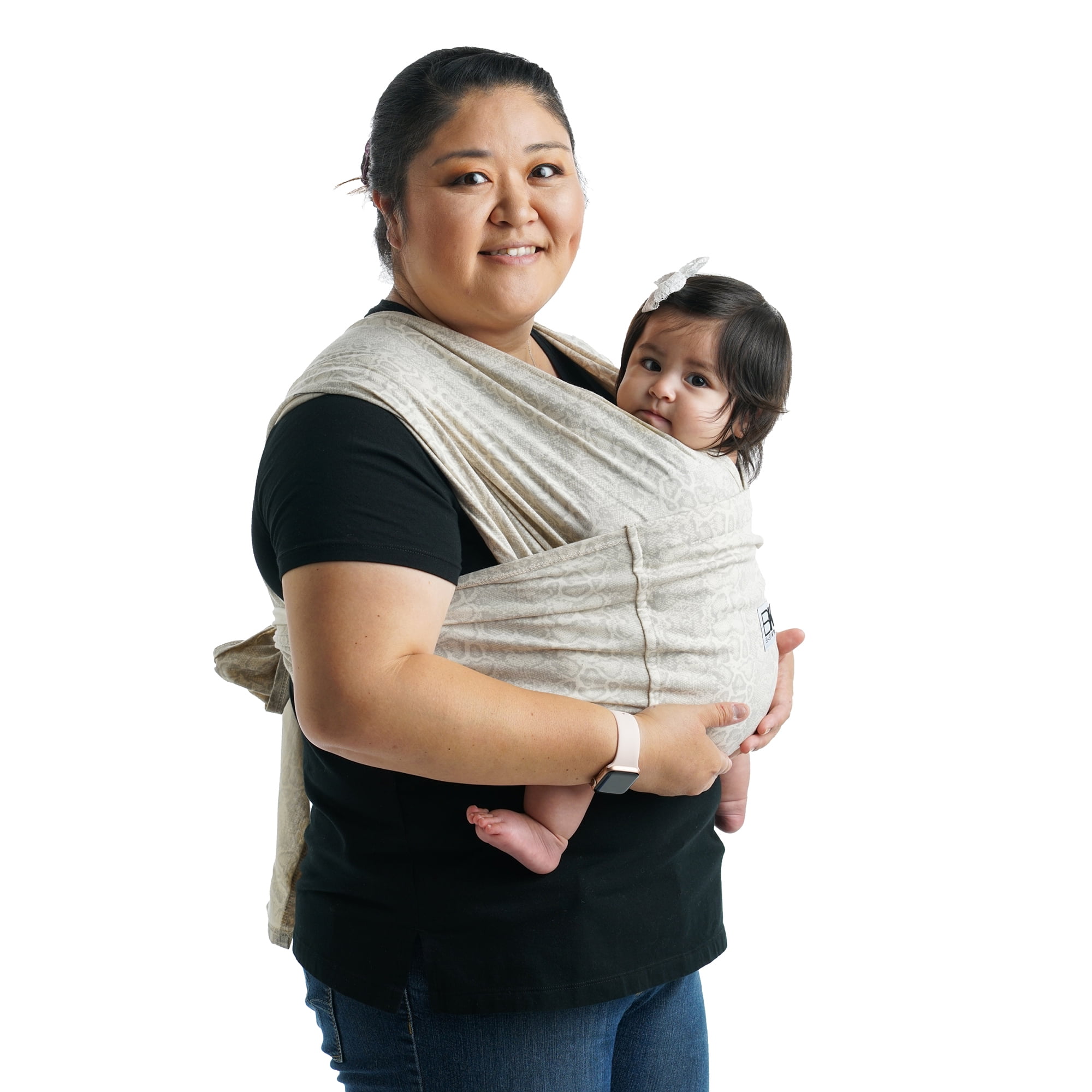 Baby K’tan Print Baby Wrap Carrier, Infant and Child Sling PreWrapped Holder for Babywearing