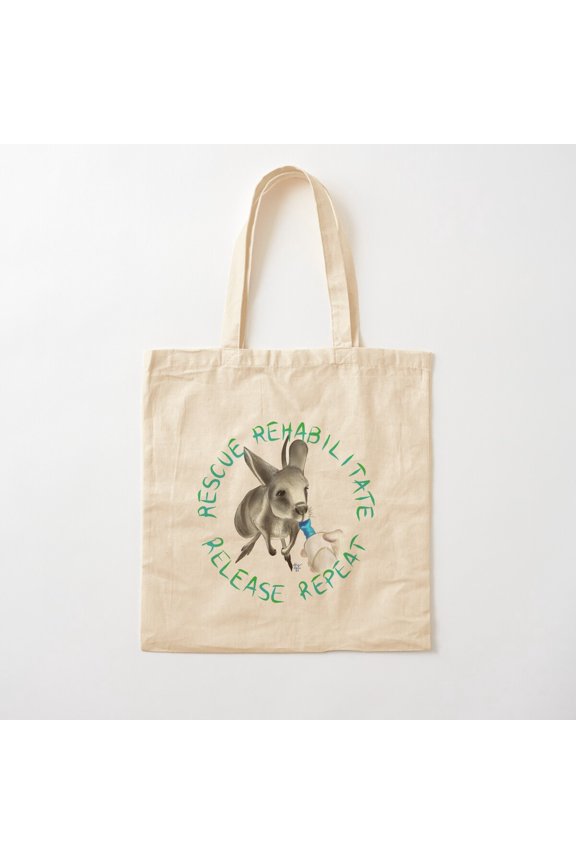 Baby Kangaroo Rescue Variant 2 Canvas Tote Bags, Reusable Shopping Bag