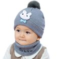 thumbnail image 1 of Baby Kids Boy Girl Pompom Hat Winter Warm Knit Bobble Cartoon Cap Scarf Set Knit Hats Baby Boy Head Summer Hat for Girls Baby Hat And Mitten Set Animal Boys Hat Preemie Bonnet Toddler Hat for Girls, 1 of 4