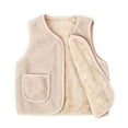 thumbnail image 1 of Baby Kids Boys Girls Fuzzy Vest Coat Faux Fur Sleeveless Soft Fleece Outwear Gilet for Toddler Kids, 6 Months-8 Years Old, 1 of 7