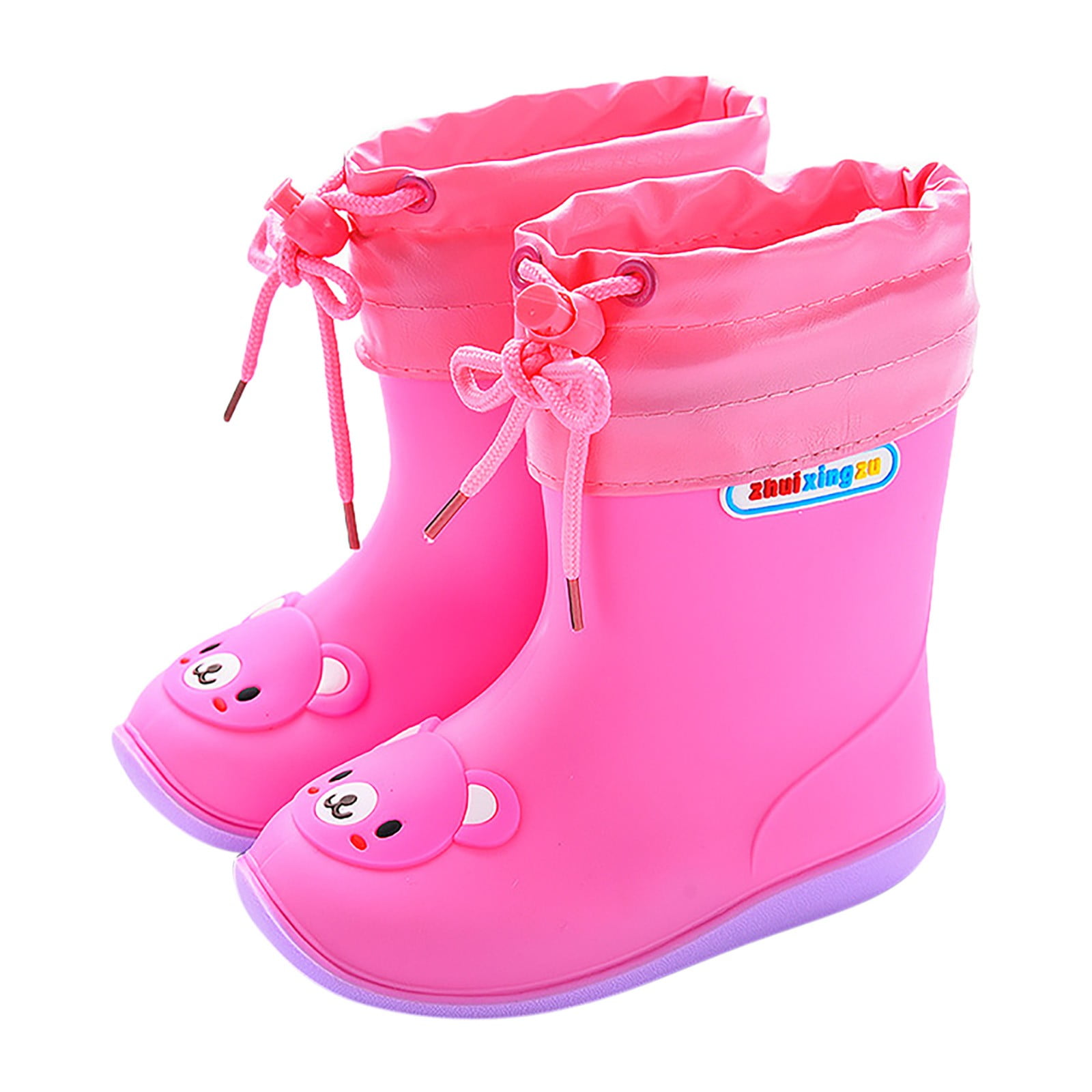 Baby Kids Casual Easy On Rain Shoes Boots Toddler Little Kid Rain Shoes ...