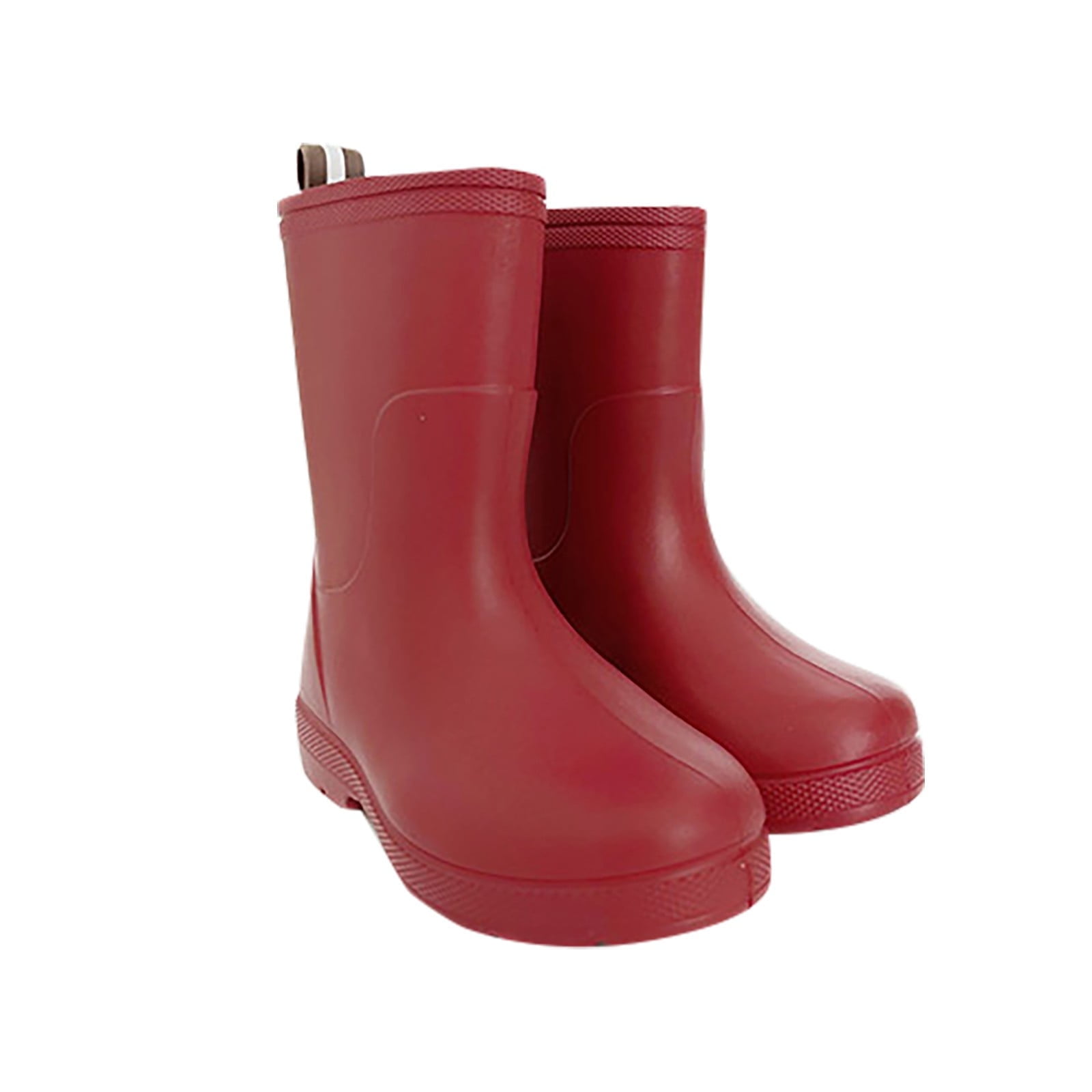 Baby Kids Easy On Antiskid Rain Shoes Boots For Toddler Little Kid Short Rain Boots Lightweight Rainy Day Shoes Red