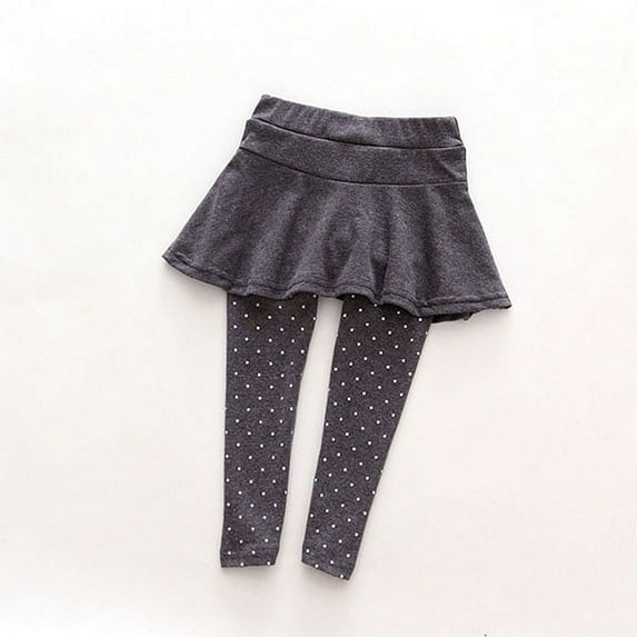 Baby Kids Girl Warmer Wool Polka Dot Culotte Legging Trousers Pantskirt