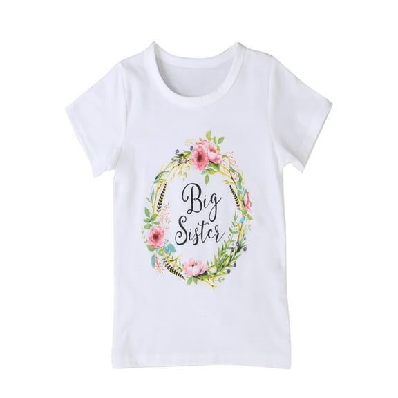 Baby Kids Girls Little Big Sister Match Clothes Jumpsuit Romper Outfits T Shirts