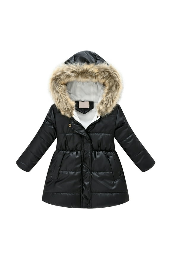 Baby Kids Girls Winter Thick Warm Hooded Windproof Coat Outwear Jacket Clothes Cars Jacket for Toddler Boys Puff Girls Jacket