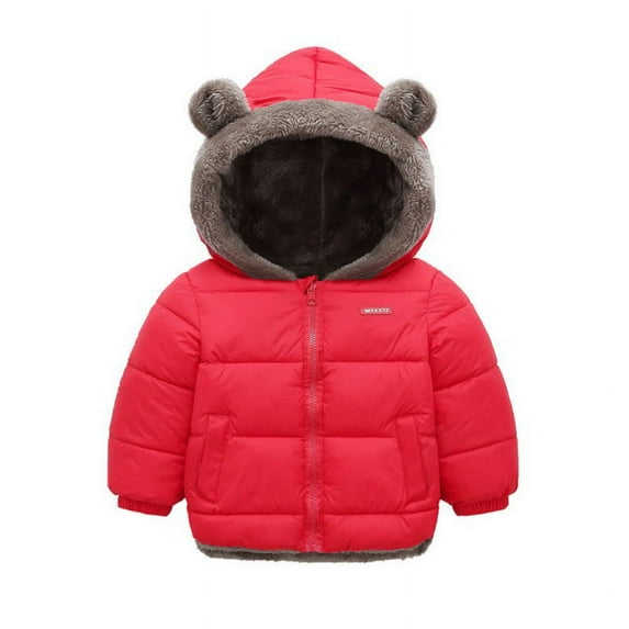 Baby Kids Little Boys Girls Winter Light Puffer Jacket Toddler Hooded Warm Down Coat Outwear for 2-7T