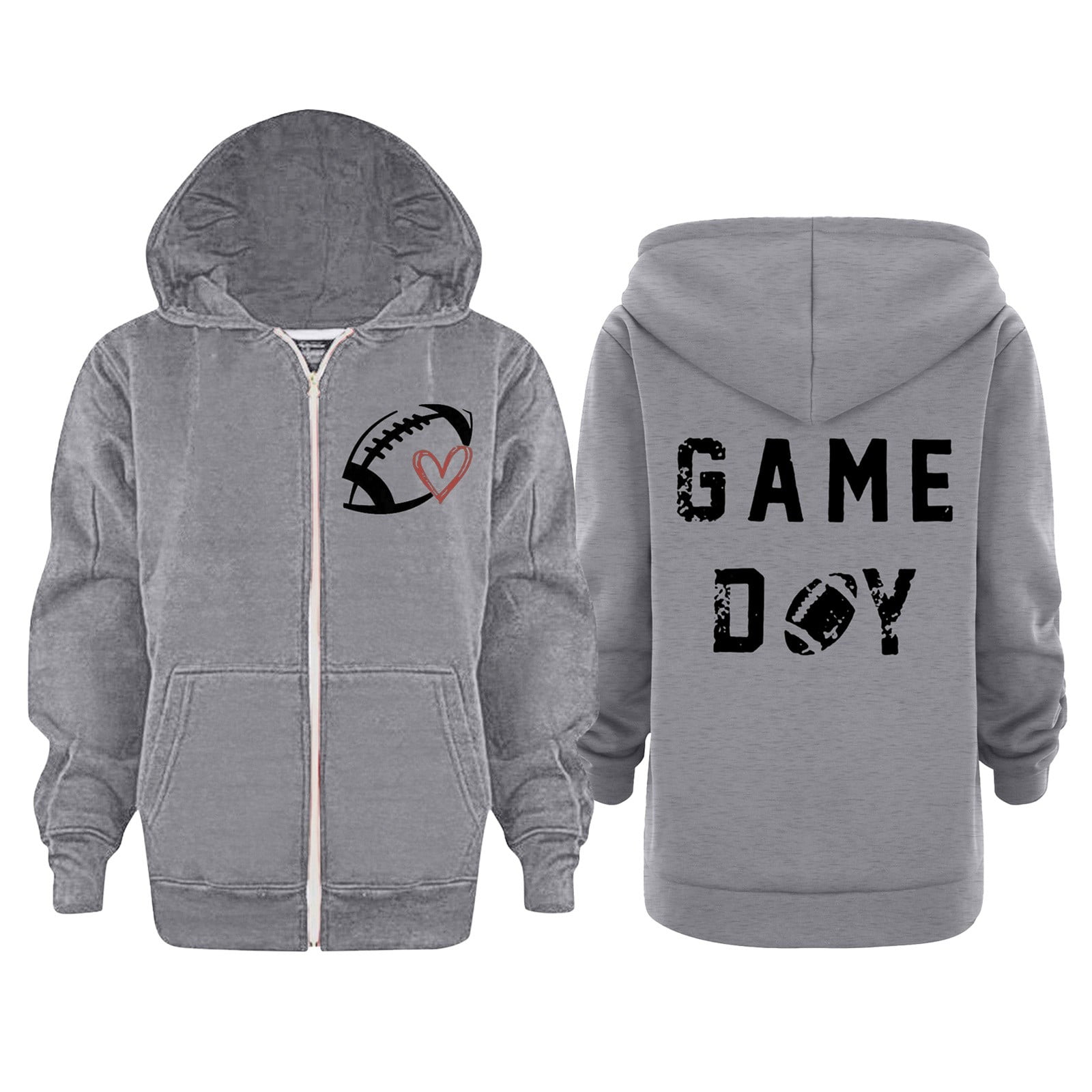 Baby Kids Long Sleeve Letter Printed Hoodie Zipper Up Sweatshirts