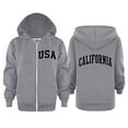 Baby Kids Long Sleeve Letter Printed Hoodie Zipper Up Sweatshirts With
