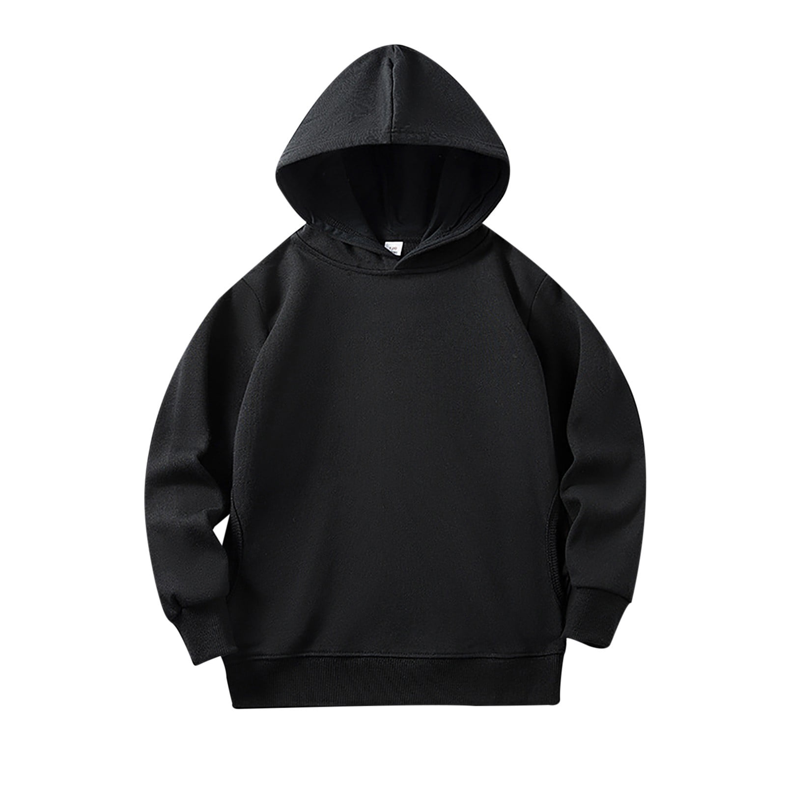 Baby Kids Long Sleeve Solid Color Pullover Hoodies Sweatshirts Top